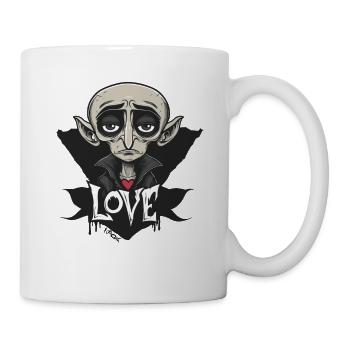 The funny-sad Nosferatu vampire of love - Mug - white - Right