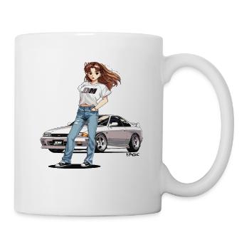 90s Anime Street Racer Girl: JDM Auto Edition - Mug - white - Right