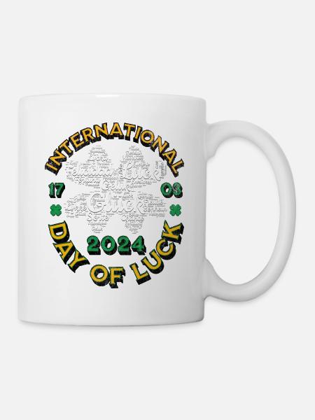 Saint Patricks Day Shirt - Int Tag des Glücks 2024 - Tasse - Weiß