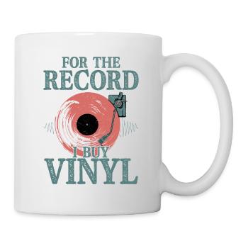 For The Record I Buy Vinyl Vintage Fan Turntables - Mug - white - Right