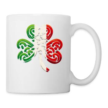 Shamrock Italy Flag Saint Patrick St Patricks Day - Mug - white - Right