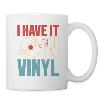 Je l’ai sur vinyle disque Vintage Fan - Mug blanc - blanc - Droite