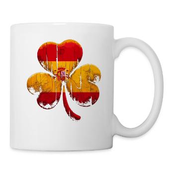 Kleeblatt Spanien Flagge St. Patrick St. Patricks Tag - Tasse - Weiß - Rechts