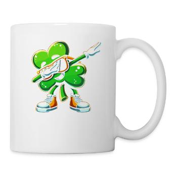 Synchronisation Klee St. Patricks Day Schabernack Heiliger - Tasse - Weiß - Rechts