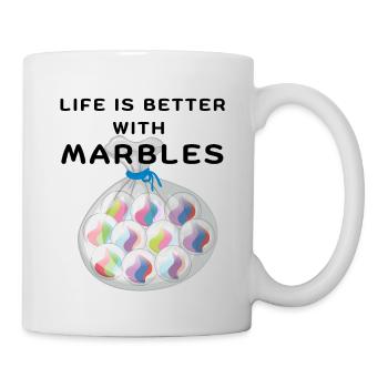 LA VIE EST PLUS BELLE AVEC DES BILLES - Mug blanc - blanc - Droite