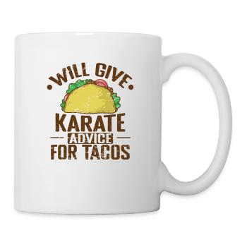 Donnera des conseils de karaté pour les tacos - Mug blanc - blanc - Droite