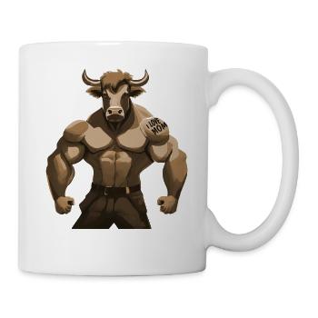 TAUREAU TAUREAU J’AIME MAMAN - Mug blanc - blanc - Droite