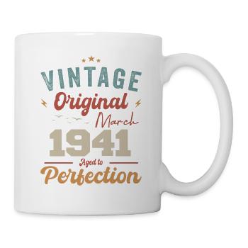 März 1941 Jahrgang geboren Vintage Geburtstag - Tasse - Weiß - Rechts