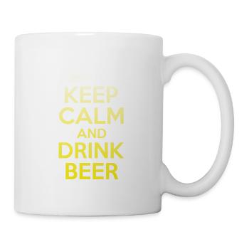 Keep Calm And Drink Beer Funny Wine Lover Tee Cool - Mug - white - Right