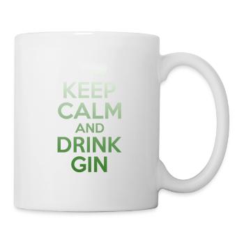 Keep Calm And Drink Gin T-Shirt - Funny Drinking - Mug - white - Right