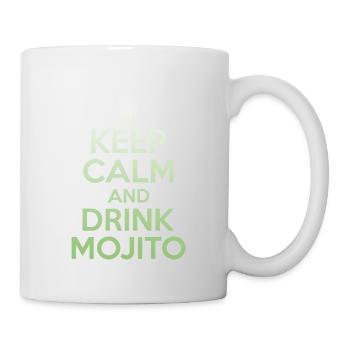 Bleib ruhig und trink Mojito T-Shirt - Funny Rum - Tasse - Weiß - Rechts
