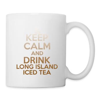 Bleiben Sie ruhig und trinken Sie Long Island Eistee lustig - Tasse - Weiß - Rechts