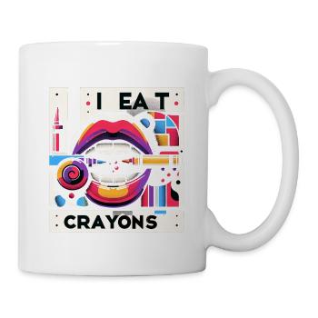 I Eat Crayons 19 - Tasse - Weiß - Rechts