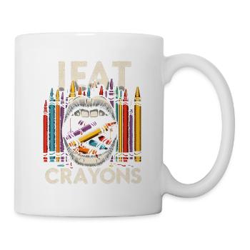 I Eat Crayons 22 - Tasse - Weiß - Rechts