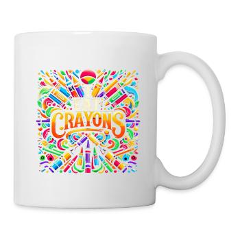 I Eat Crayons 23 - Tasse - Weiß - Rechts
