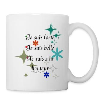 T-Shirt mit positiver Affirmation - Tasse - Weiß - Rechts