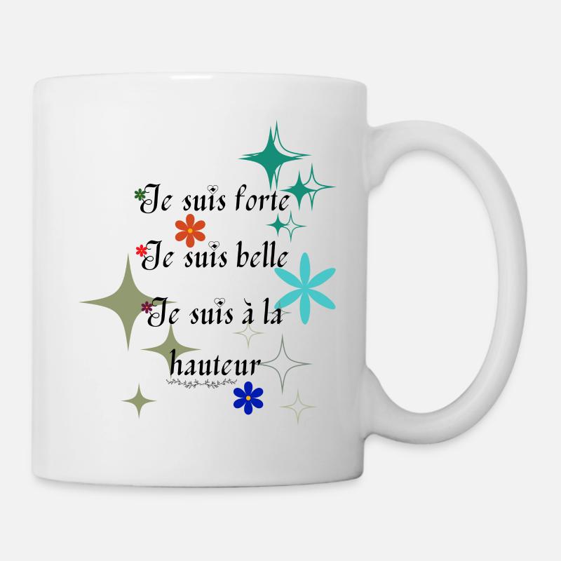 T-shirt with positive affirmation - Mug - white