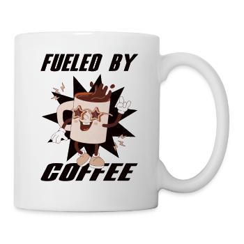 Alimenté par le café Kaffee Barista Espresso - Mug blanc - blanc - Droite