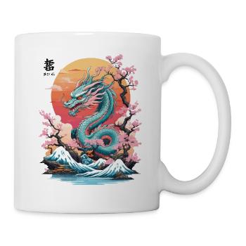 Japanese Dragon Tattoo Aesthetic Streetwear - Mug - white - Right