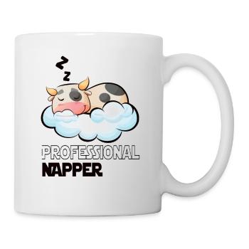 Professinonal Napper Cow Sleeping Late Riser - Mug - white - Right