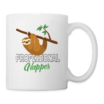 Professinonal Napper, Sloth, Sloth, Sleeping, - Mug - white - Right