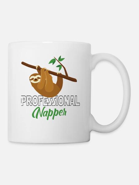 Professinonal Napper Faultier Faultier Schlafen - Tasse - Weiß