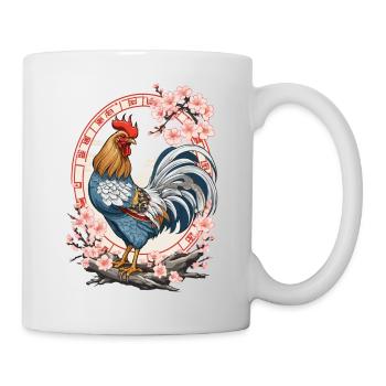 Asian With Cherry Blossoms Aesthetic - Mug - white - Right