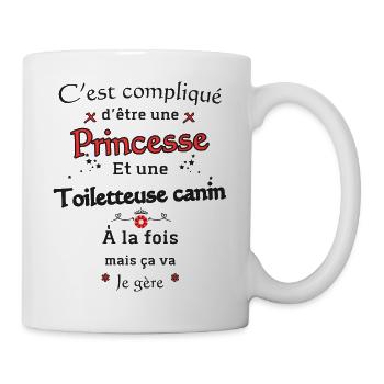 Prinesse Toiletteuse canin - Mug blanc - blanc - Droite