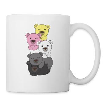 queerplatonic drapeau fierté LGBTQ ours mignon - Mug blanc - blanc - Droite