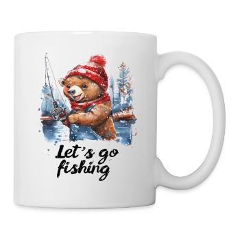 Let's Go Fishing Bear Fishing Fishing - Mug - white - Right