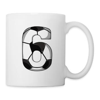 Football du 6e anniversaire - Mug blanc - blanc - Droite
