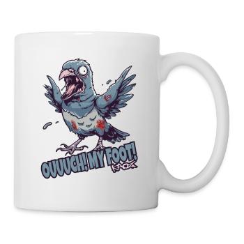 Aua, mein Fuß, Zombie-Taube - Tasse - Weiß - Rechts