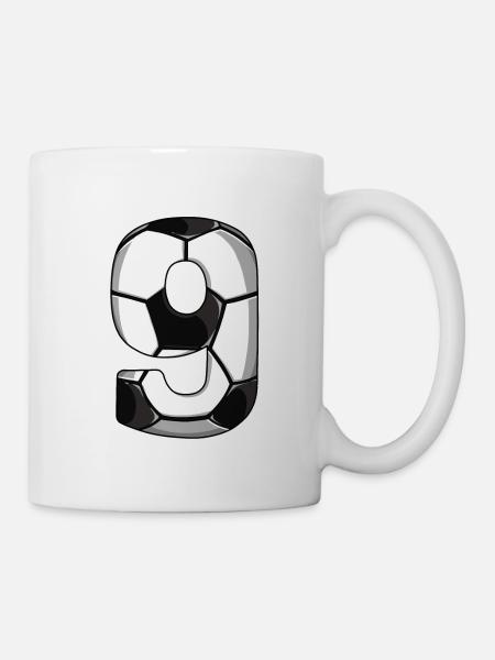 9. Geburtstag Fußball - Tasse - Weiß