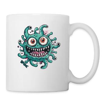 Drôle Crazy Cartoon Virus - Mug blanc - blanc - Droite