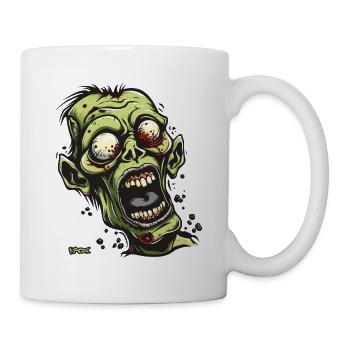 Der lachende, nicht gutaussehende Zombie - Tasse - Weiß - Rechts