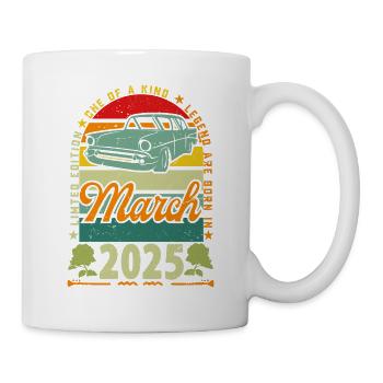 Birthday March 2025, March 2025, March 2025. - Mug - white - Right