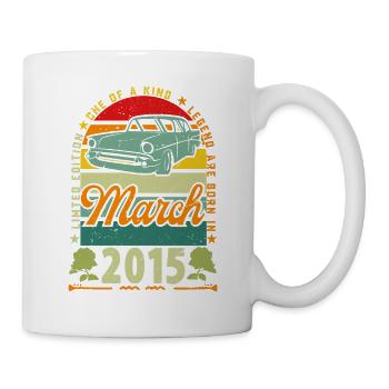 anniversaire mars 2015, Mars 2015, March 2015. - Mug blanc - blanc - Droite