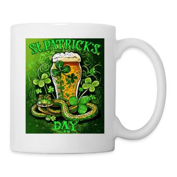 JOUR DE LA SAINT-PATRICK SERPENT BIÈRE TRÈFLE - Mug blanc - blanc - Droite