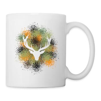 Majestic deer head for hunters and nature lovers - Mug - white - Right