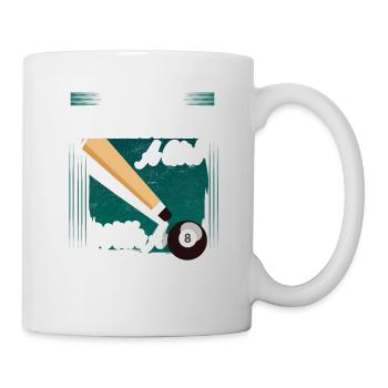 A Girl With A Cue Stick Billard Pool Billiard Play - Mug - white - Right