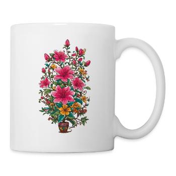 Floral Decoration Vintage Aesthetic Streetwear Design - Mug - white - Right