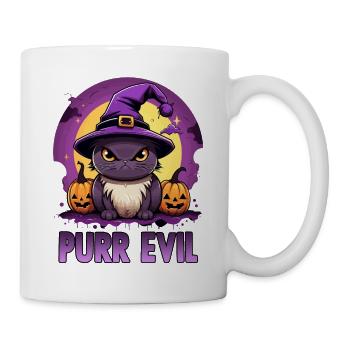 Halloween Costume de chat Bonbons ou farces Fête - Mug blanc - blanc - Droite