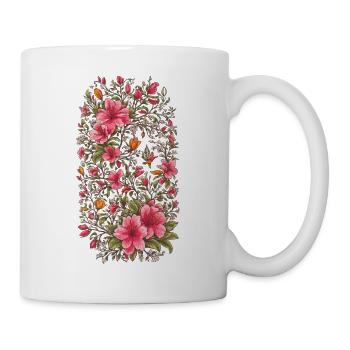 Lilies Floral Decoration Vintage Aesthetic Streetwear - Mug - white - Right