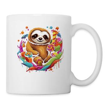 Süßes Candy Faultier Halloween Kostüm Einschulung - Tasse - Weiß - Rechts