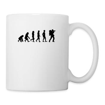Fotografen Geschenk Kameramann T-Shirt Evolution - Tasse - Weiß - Rechts