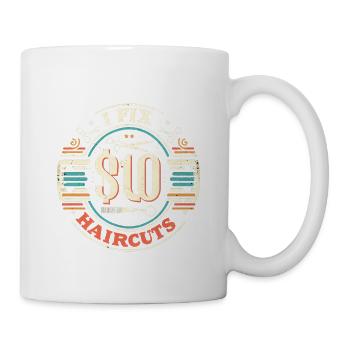 Je fixe les coupes de cheveux à 10 $ 5 - Mug blanc - blanc - Droite