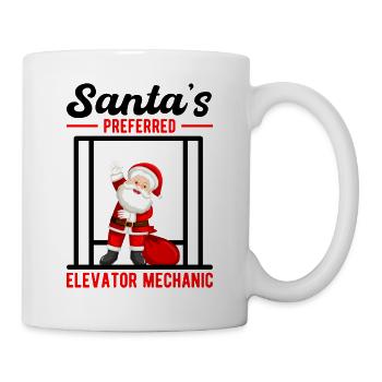 L’idée cadeau de mécanicien d’ascenseur préférée du Père Noël - Mug blanc - blanc - Droite