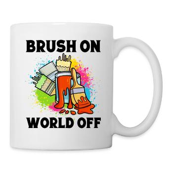 Cool Artist Brush On World Off Painter Gift - Mug - white - Right