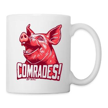Parodie kommunistisches Genossen Schwein - Tasse - Weiß - Rechts