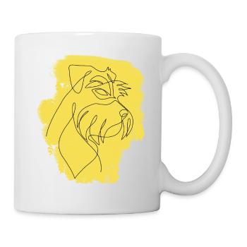 SCHNAUZER yellow one line - Mug - white - Right